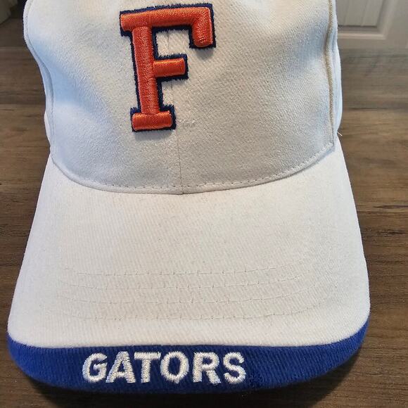 Vintage University of Florida Gators Strapback Hat Cap White Orange UF NCAA 90s - Picture 2 of 8